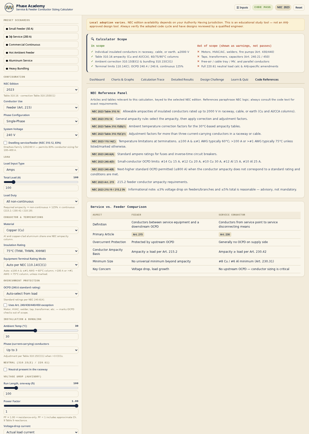 Code references and table lookups
