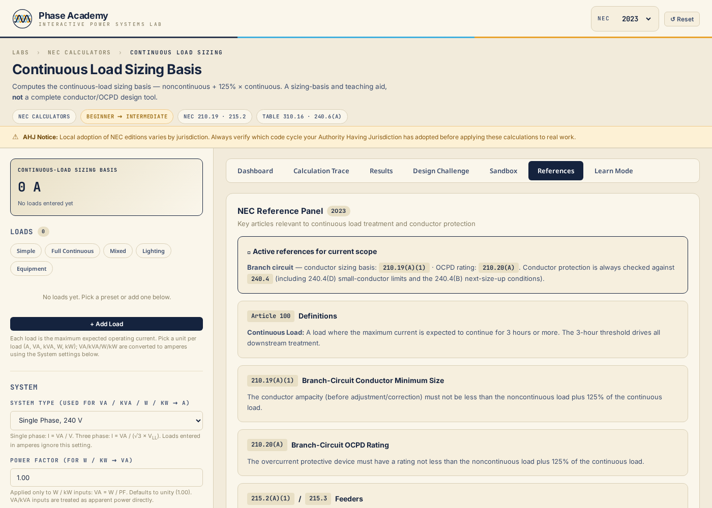 Scope-filtered NEC references