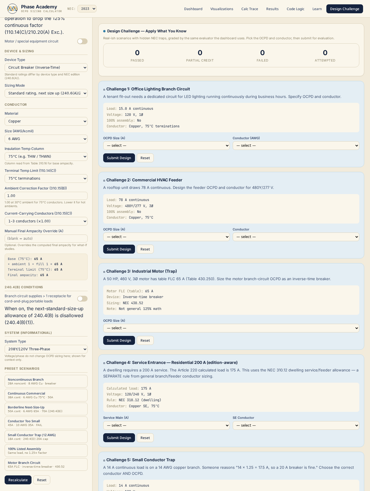 Design Challenge OCPD problem