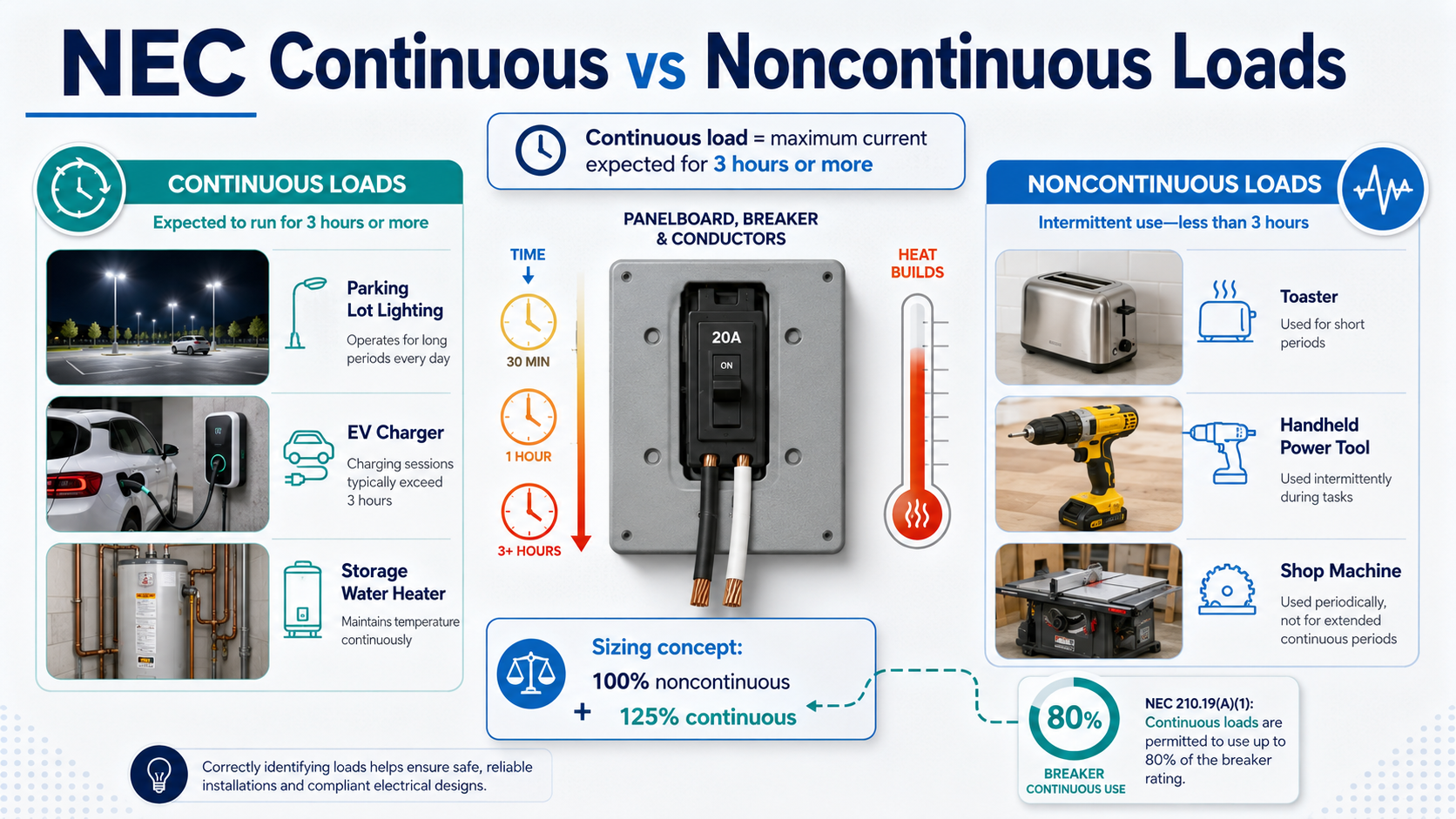 NEC Continuous vs Noncontinuous Loads